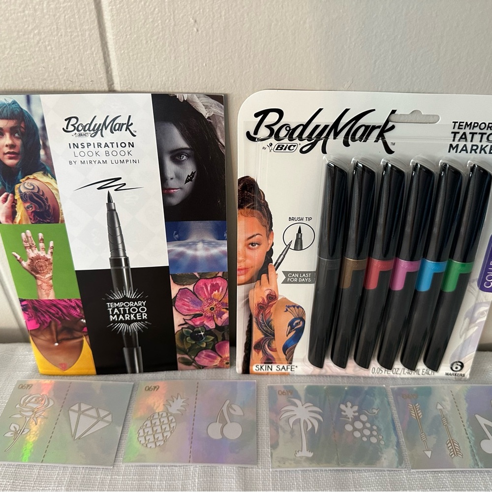 Body Mark Tattoo Markers with Book